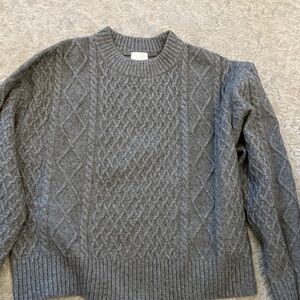 H&M Gray Cable Knit Sweater